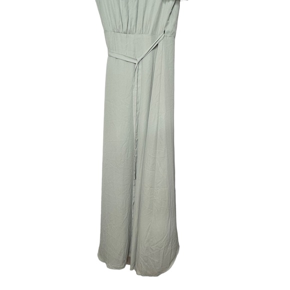 Show Me Your Mumu Sophia Ruffle Maxi Dress Silver Sage Crisp NEW - Picture 7 of 8